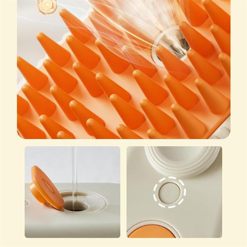 3 in 1 Pet Steam Brush Pet Steamy Mist Steam Pet Brush for Pet Hair 3-IN-1 Steamy Cat Brush Grooming Comb for Dogs Steam Brush for Cats Remove Flying Fur Steam Advanced Pet Steam Hair Removal Comb