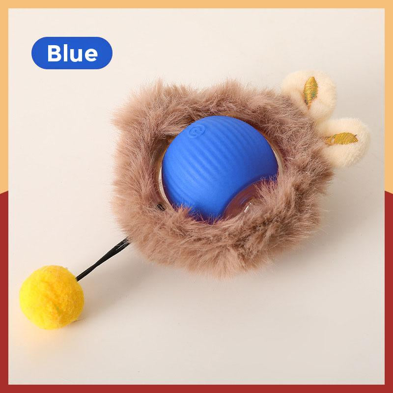 Stream Cat&Dog Toy - Interactive USB Rechargeable Ball Toy on Rug , Anti-Depression Fun Gift for Cats & Dogs