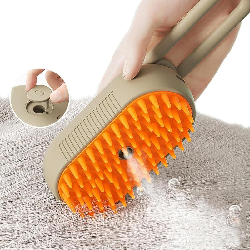 3 in 1 Pet Steam Brush Pet Steamy Mist Steam Pet Brush for Pet Hair 3-IN-1 Steamy Cat Brush Grooming Comb for Dogs Steam Brush for Cats Remove Flying Fur Steam Advanced Pet Steam Hair Removal Comb