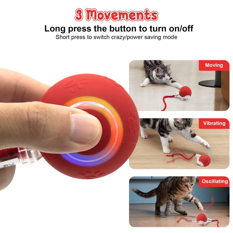 Stream Cat&Dog Toy - Interactive USB Rechargeable Ball Toy on Rug , Anti-Depression Fun Gift for Cats & Dogs