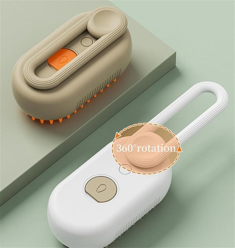 3 in 1 Pet Steam Brush Pet Steamy Mist Steam Pet Brush for Pet Hair 3-IN-1 Steamy Cat Brush Grooming Comb for Dogs Steam Brush for Cats Remove Flying Fur Steam Advanced Pet Steam Hair Removal Comb