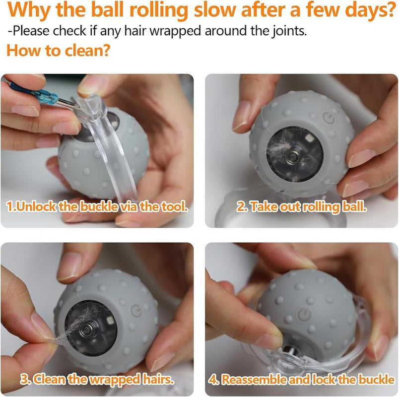 Stream Cat&Dog Toy - Interactive USB Rechargeable Ball Toy on Rug , Anti-Depression Fun Gift for Cats & Dogs