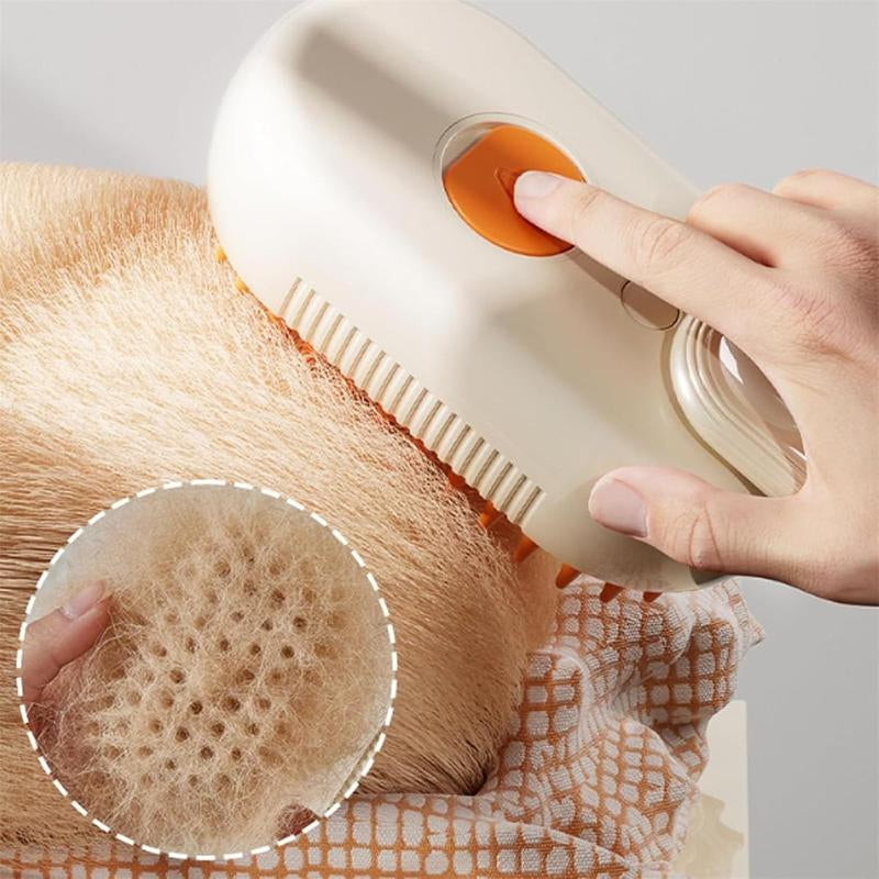 3 in 1 Pet Steam Brush Pet Steamy Mist Steam Pet Brush for Pet Hair 3-IN-1 Steamy Cat Brush Grooming Comb for Dogs Steam Brush for Cats Remove Flying Fur Steam Advanced Pet Steam Hair Removal Comb