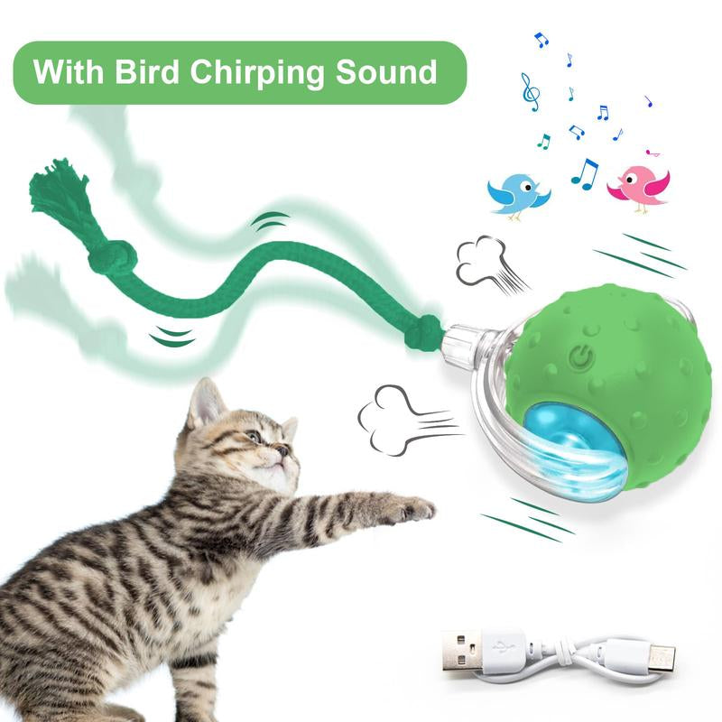 Stream Cat&Dog Toy - Interactive USB Rechargeable Ball Toy on Rug , Anti-Depression Fun Gift for Cats & Dogs
