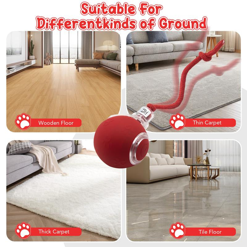 Stream Cat&Dog Toy - Interactive USB Rechargeable Ball Toy on Rug , Anti-Depression Fun Gift for Cats & Dogs
