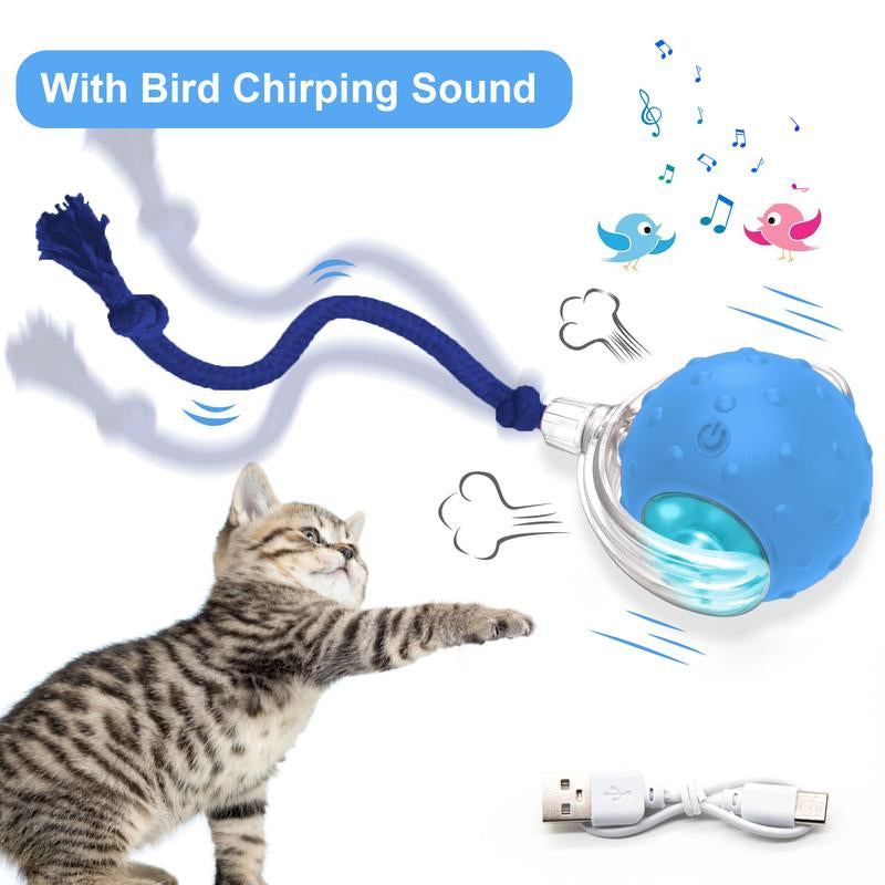 Stream Cat&Dog Toy - Interactive USB Rechargeable Ball Toy on Rug , Anti-Depression Fun Gift for Cats & Dogs