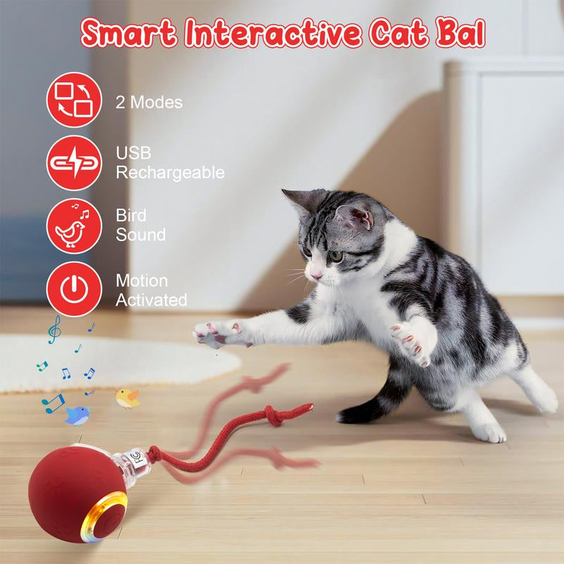 Stream Cat&Dog Toy - Interactive USB Rechargeable Ball Toy on Rug , Anti-Depression Fun Gift for Cats & Dogs