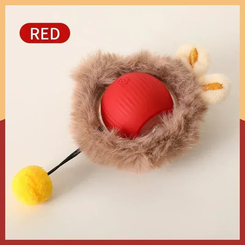 Smart Interactive Electric Rolling Ball Toy for Cats - USB Rechargeable Automatic Teaser