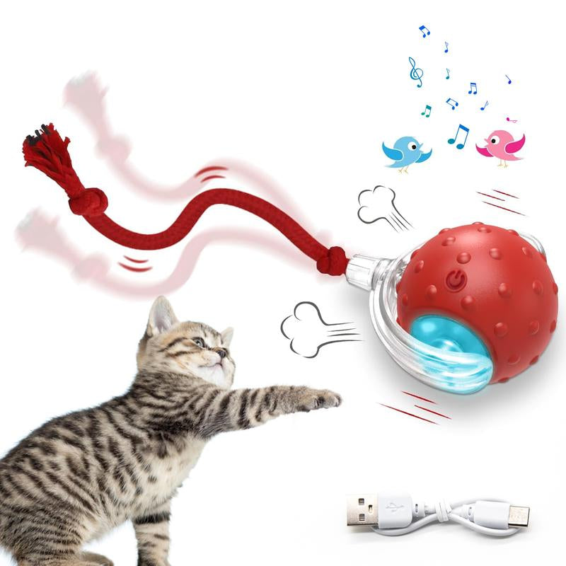 Stream Cat&Dog Toy - Interactive USB Rechargeable Ball Toy on Rug , Anti-Depression Fun Gift for Cats & Dogs